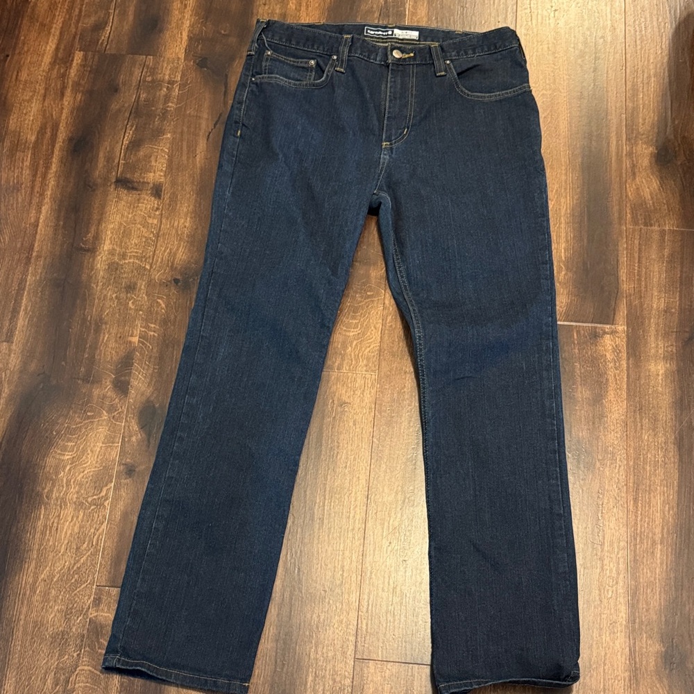 Carhartt Rugged Flex Slim Fit Tapered Men's Dark Blue Straight Jeans